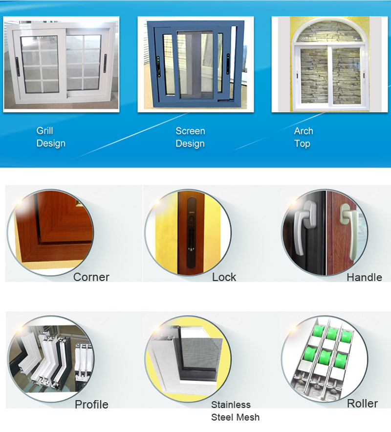 window aluminum design detailed drawing