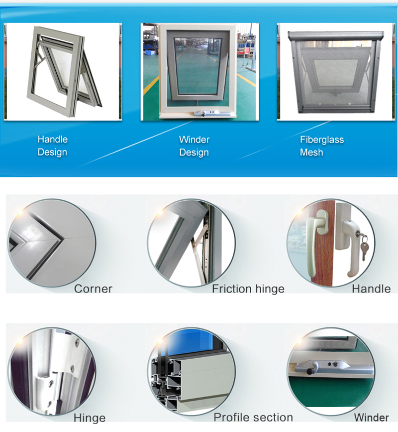 aluminium windows manufacturers detailed drawing 