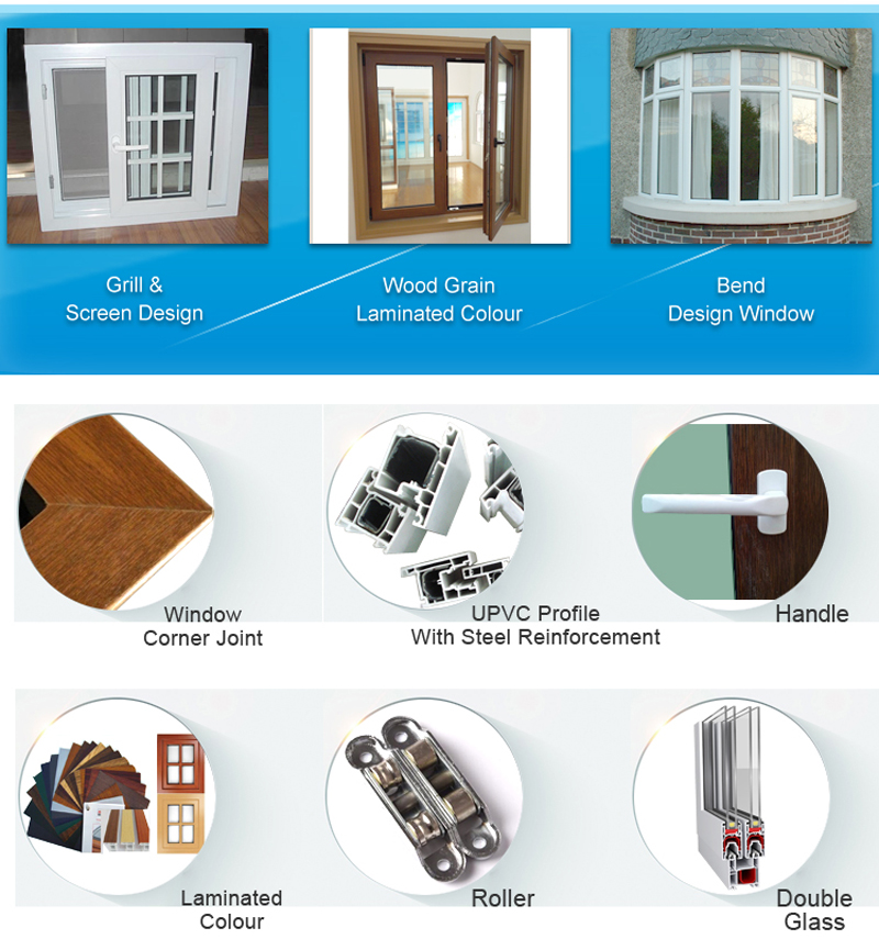 upvc sliding window detailed drawing