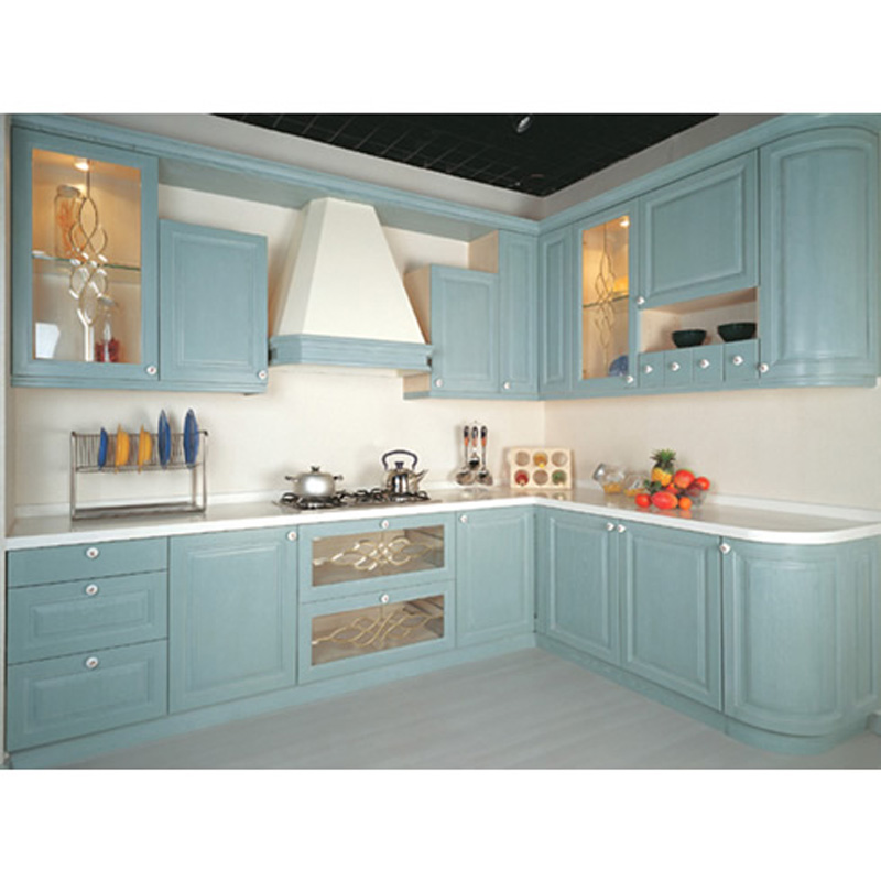 Residential extravagant pvc kitchen cabinets