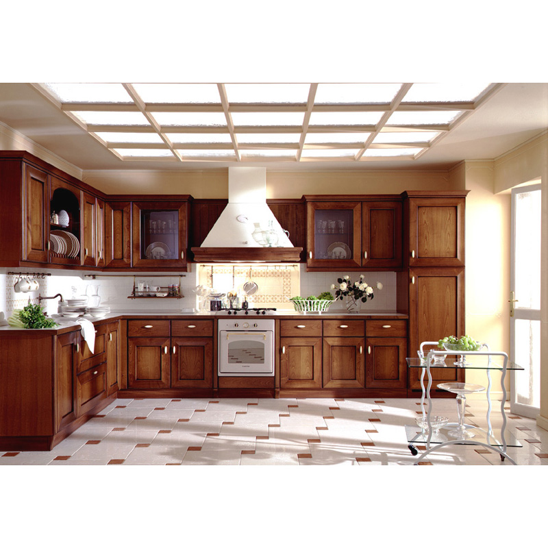 Cheap and high quality solid wood kitchen cabinets