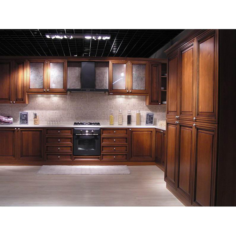 Modern solid wood kitchen cabinets