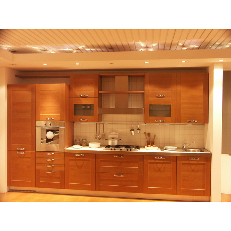 Residential solid wood kitchen cabinets