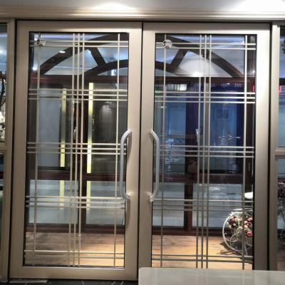 Aluminum Pivot Door with Tempered Glass